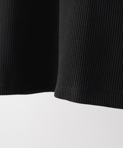 CLEL(クレイル)の「【CLEL】Functionary Thermal Henley Neck T-Shirt / ファンクショナリー サーマルヘンリーネックTシャツ(ロンT)(抗菌防臭/吸水速乾)(Tシャツ/カットソー・メンズ・ワイン/グレイッシュベージュ/杢グレー/ネイビー/ブラック/ダークブラウン/グレー系1/グレー系・S/M/L/XS)」の18枚目の写真