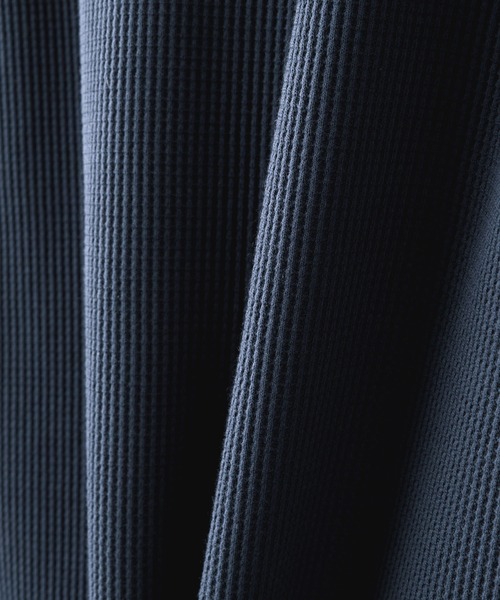 CLEL（クレイル）の「【CLEL】Functionary Thermal Henley Neck T-Shirt / ファンクショナリー サーマルヘンリーネックTシャツ(ロンT)（Tシャツ/カットソー・メンズ・ワイン/グレイッシュベージュ/杢グレー/ネイビー/ブラック・S/M/L/XS）」の10枚目の写真