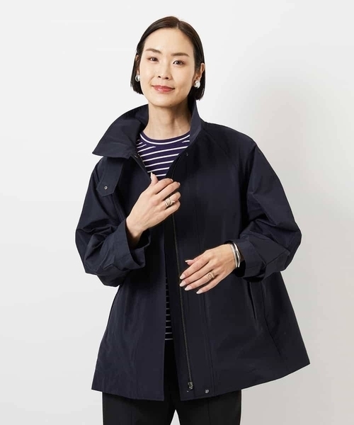 MICHEL KLEIN(ミッシェル・クラン)の「ミドル丈スタンドライトコート(ステンカラーコート・レディース・ネイビー/アイボリー・38)」の22枚目の写真