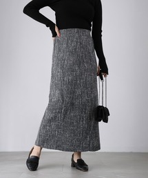 Riberry | 【セットアップ可】ツイードロングナロースカート(スカート)