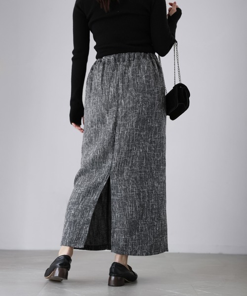Riberry（リベリー）の「【セットアップ可】ツイードロングナロースカート（スカート・レディース・アイボリー/ブラック・FREE）」の21枚目の写真