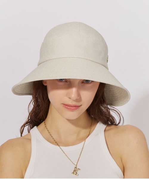 Chapeau d' O(シャポードオー)の「Chapeau d' O Linela Basket Hat / シャポードオー(ハット・レディース・ブラック/ライトブルー/ライトベージュ・M/57.5cm)」の5枚目の写真