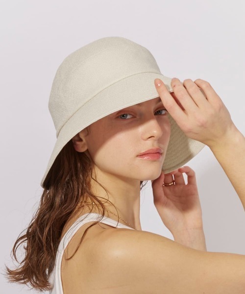 Chapeau d' O(シャポードオー)の「Chapeau d' O Linela Basket Hat / シャポードオー(ハット・レディース・ブラック/ライトブルー/ライトベージュ・M/57.5cm)」の8枚目の写真