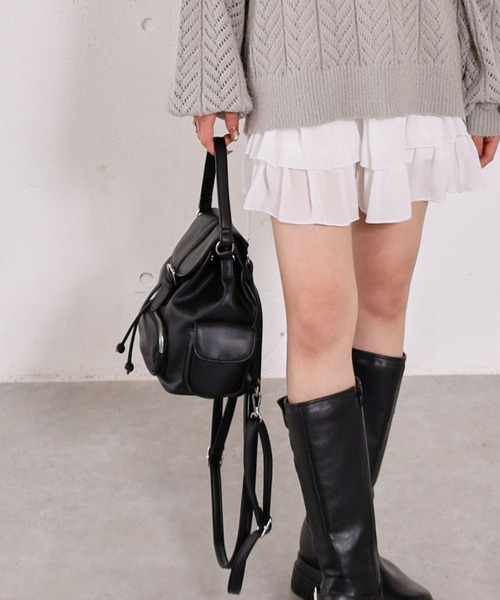 archives（アルシーヴ）の「２ＷＡＹミニリュック（バックパック/リュック・レディース・ブラック/キャメル・FREE）」の4枚目の写真