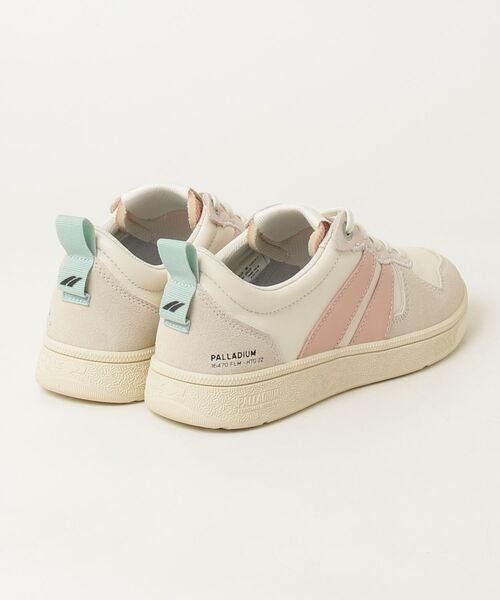 PALLADIUM(パラディウム)の「PALLACUP FLAME LTH パラカップ フレイム ローカット スニーカー(スニーカー・メンズ・ホワイト×ライトピンク/ホワイト×ブラック/オフホワイト・27cm/26.5cm/25.5cm/25cm/24.5cm/24cm/23.5cm/28cm/27.5cm/22.5cm/23cm)」の4枚目の写真