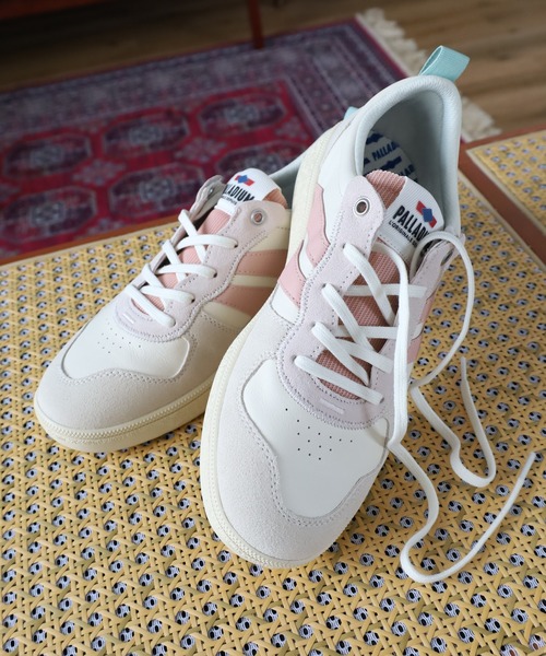 PALLADIUM(パラディウム)の「PALLACUP FLAME LTH パラカップ フレイム ローカット スニーカー(スニーカー・メンズ・ホワイト×ライトピンク/ホワイト×ブラック/オフホワイト・27cm/26.5cm/25.5cm/25cm/24.5cm/24cm/23.5cm/28cm/27.5cm/22.5cm/23cm)」の8枚目の写真
