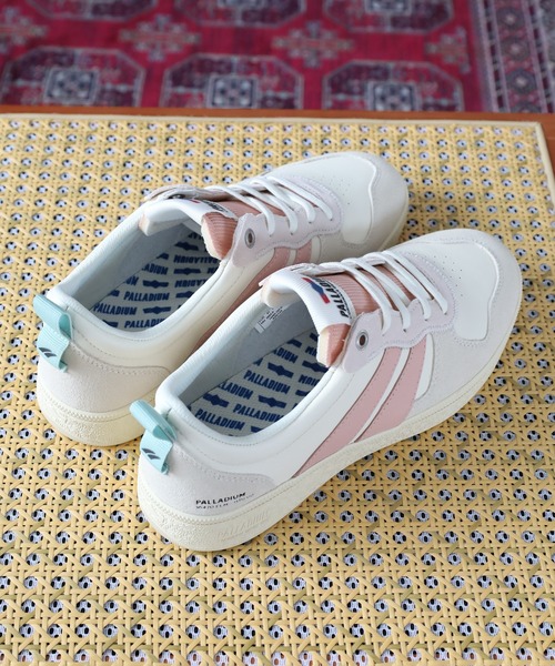 PALLADIUM(パラディウム)の「PALLACUP FLAME LTH パラカップ フレイム ローカット スニーカー(スニーカー・メンズ・ホワイト×ライトピンク/ホワイト×ブラック/オフホワイト・27cm/26.5cm/25.5cm/25cm/24.5cm/24cm/23.5cm/28cm/27.5cm/22.5cm/23cm)」の16枚目の写真