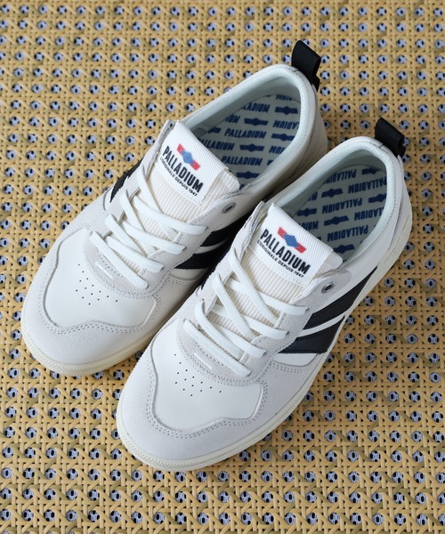 PALLADIUM(パラディウム)の「PALLACUP FLAME LTH パラカップ フレイム ローカット スニーカー(スニーカー・メンズ・ホワイト×ライトピンク/ホワイト×ブラック/オフホワイト・27cm/26.5cm/25.5cm/25cm/24.5cm/24cm/23.5cm/28cm/27.5cm/22.5cm/23cm)」の11枚目の写真