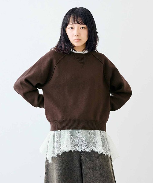 MEDE19F（メデジュウキュウ）の「ＭＥＤＥ１９Ｆ　スウェットライクニット（ニット/セーター・レディース・ネイビー/グレー/ブラウン・LL/L/M）」の13枚目の写真