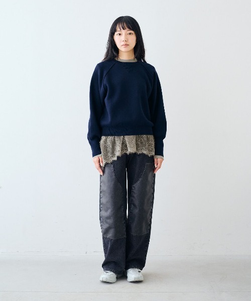 MEDE19F（メデジュウキュウ）の「ＭＥＤＥ１９Ｆ　スウェットライクニット（ニット/セーター・レディース・ネイビー/グレー/ブラウン・LL/L/M）」の10枚目の写真