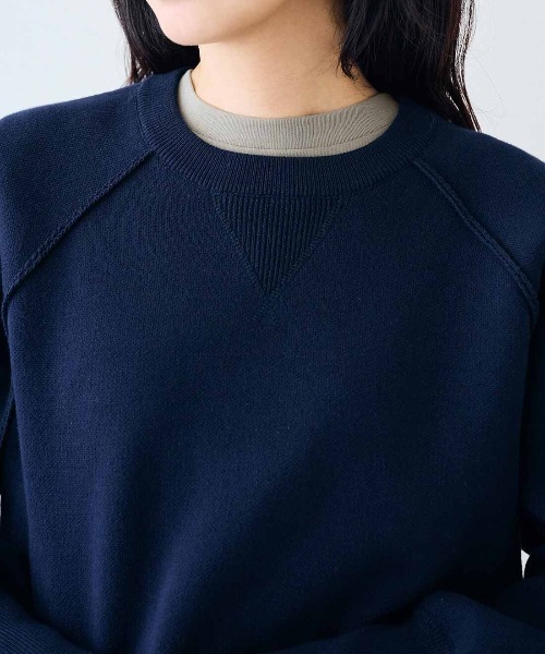 MEDE19F（メデジュウキュウ）の「ＭＥＤＥ１９Ｆ　スウェットライクニット（ニット/セーター・レディース・ネイビー/グレー/ブラウン・LL/L/M）」の15枚目の写真