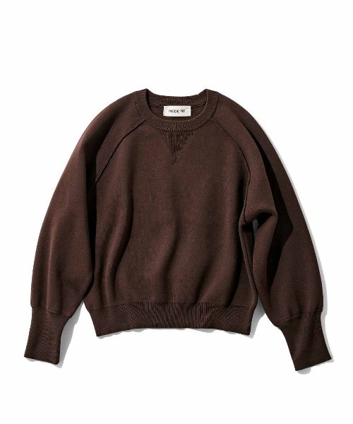 MEDE19F（メデジュウキュウ）の「ＭＥＤＥ１９Ｆ　スウェットライクニット（ニット/セーター・レディース・ネイビー/グレー/ブラウン・LL/L/M）」の22枚目の写真