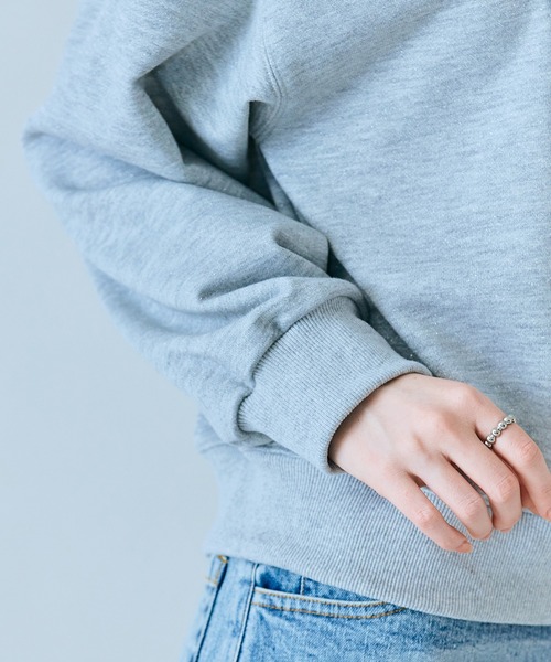 Audie a Muses（オーディアミューズ）の「ラメ裏毛ビジュー付きプルオーバー（Tシャツ/カットソー・レディース・ブラック/グレー・38/42）」の14枚目の写真