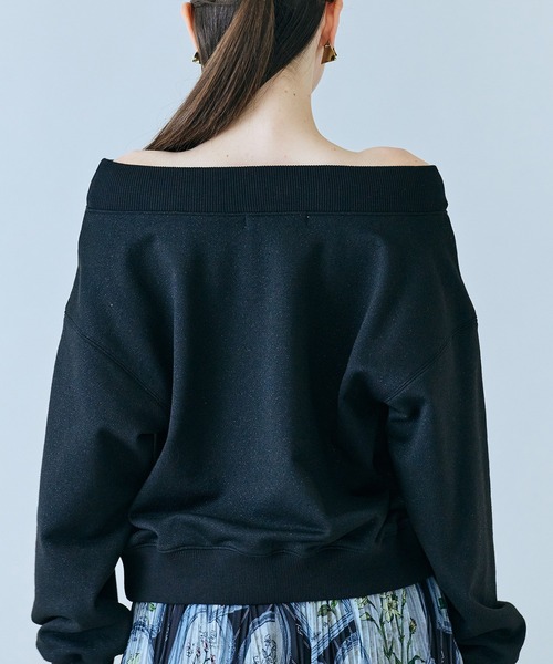 Audie a Muses（オーディアミューズ）の「ラメ裏毛ビジュー付きプルオーバー（Tシャツ/カットソー・レディース・ブラック/グレー・38/42）」の22枚目の写真