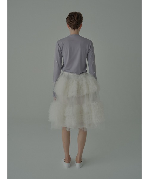 HONEY MI HONEY（ハニーミーハニー）の「tulle knee length skirt（スカート・レディース・グレー/ブラック/ピンク/ホワイト・FREE）」の8枚目の写真