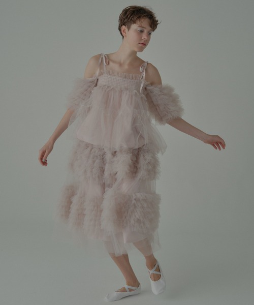 HONEY MI HONEY（ハニーミーハニー）の「tulle knee length skirt（スカート・レディース・グレー/ブラック/ピンク/ホワイト・FREE）」の10枚目の写真