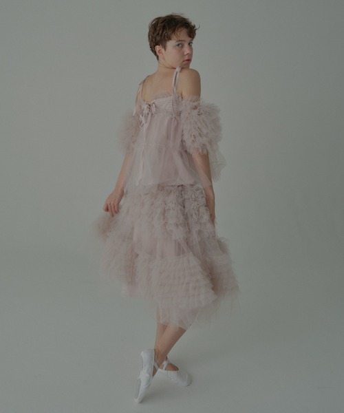 HONEY MI HONEY（ハニーミーハニー）の「tulle knee length skirt（スカート・レディース・グレー/ブラック/ピンク/ホワイト・FREE）」の11枚目の写真