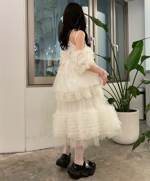 HONEY MI HONEY（ハニーミーハニー）の「tulle knee length skirt（スカート・レディース・グレー/ブラック/ピンク/ホワイト・FREE）」の19枚目の写真