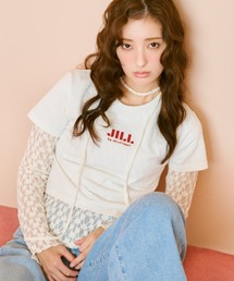 JILL by JILL STUART | 【新色追加】ショート丈刺繍ロゴTシャツオーガニックコットン(Tシャツ/カットソー)