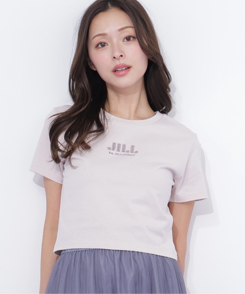 JILL by JILL STUART（ジルバイジルスチュアート）の「【新色追加】ショート丈刺繍ロゴTシャツオーガニックコットン（Tシャツ/カットソー・レディース・ホワイト系その他2/ピンク系その他/ミント/ホワイト系その他/ホワイト系その他3/ブラック・FREE）」の19枚目の写真