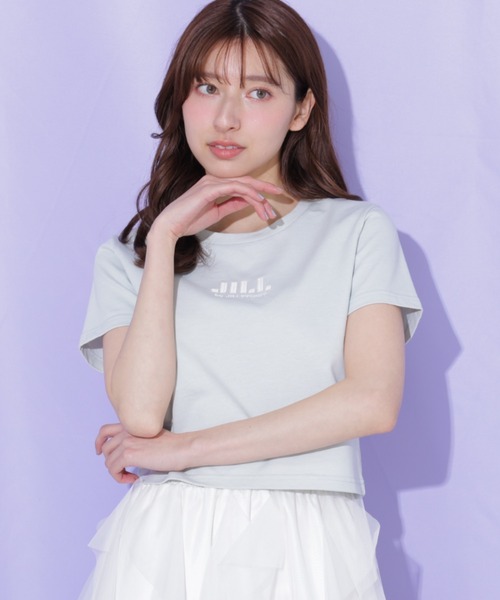 JILL by JILL STUART（ジルバイジルスチュアート）の「【新色追加】ショート丈刺繍ロゴTシャツオーガニックコットン（Tシャツ/カットソー・レディース・ホワイト系その他2/ピンク系その他/ミント/ホワイト系その他/ホワイト系その他3/ブラック・FREE）」の20枚目の写真