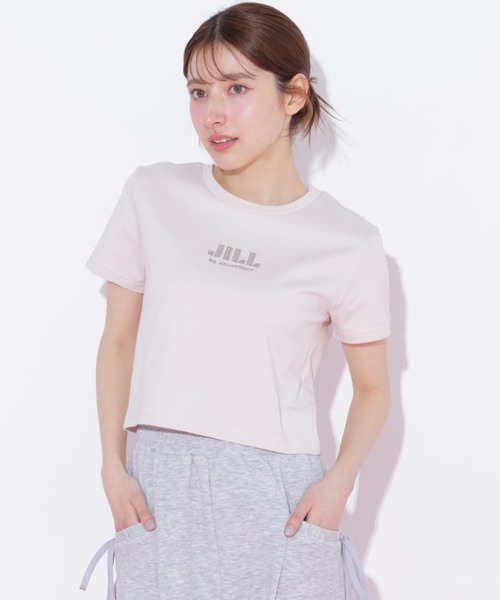 JILL by JILL STUART（ジルバイジルスチュアート）の「【新色追加】ショート丈刺繍ロゴTシャツオーガニックコットン（Tシャツ/カットソー・レディース・ホワイト系その他2/ピンク系その他/ミント/ホワイト系その他/ホワイト系その他3/ブラック・FREE）」の13枚目の写真