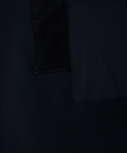 5351 POUR LES HOMMES（ゴーサンゴーイチプールオム）の「【日本製】 レザーパッチ 半袖 T シャツ（Tシャツ/カットソー・メンズ・ブラック/ホワイト・50/48/46/44）」の9枚目の写真