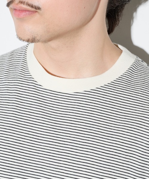 Healthknit(ヘルスニット)の「【Healthknit】26SS Nallow Border Jersey Crewneck S/S 51013(Tシャツ/カットソー・メンズ・ブラック系1/アイボリー系1/アイボリー系2・M/XL/L)」の22枚目の写真