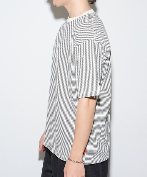 Healthknit(ヘルスニット)の「【Healthknit】26SS Nallow Border Jersey Crewneck S/S 51013(Tシャツ/カットソー・メンズ・ブラック系1/アイボリー系1/アイボリー系2・M/XL/L)」の18枚目の写真