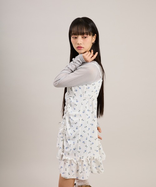 apres jour mignon（アプレジュールミニョン）の「袖シャーリングトップス（Tシャツ/カットソー・レディース・グレー/ピンク/ホワイト系その他/ホワイト/ブルー・フリー/LARGE）」の12枚目の写真