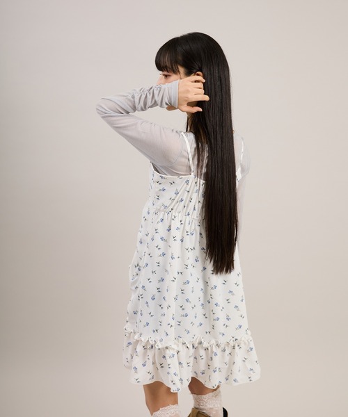 apres jour mignon（アプレジュールミニョン）の「袖シャーリングトップス（Tシャツ/カットソー・レディース・グレー/ピンク/ホワイト系その他/ホワイト/ブルー・フリー/LARGE）」の13枚目の写真