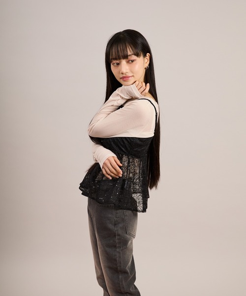 apres jour mignon（アプレジュールミニョン）の「袖シャーリングトップス（Tシャツ/カットソー・レディース・グレー/ピンク/ホワイト系その他/ホワイト/ブルー・フリー/LARGE）」の21枚目の写真
