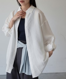 バックシャーリングストライプシャツ
