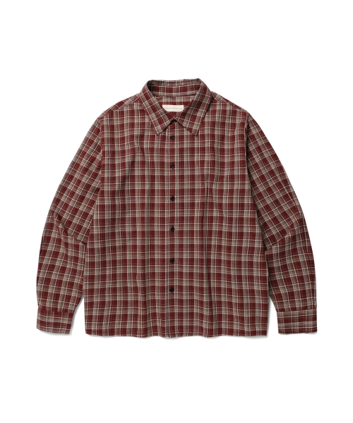 eastserviceshop（イーストサービスショップ）の「ヴィンテージクラシックチェックシャツ - ブリック（シャツ/ブラウス・レディース・バーガンディー・SMALL/MEDIUM/LARGE）」の11枚目の写真
