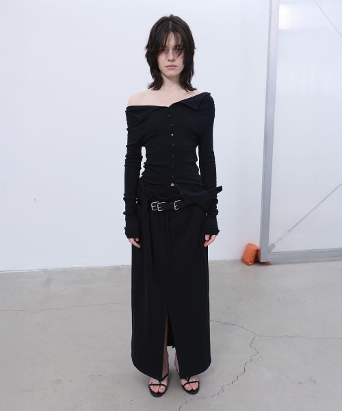 LCDC TM（エルシーディーシーティーエム）の「TWO-WAY BUTTON-UP TOP (BLACK)（Tシャツ/カットソー・レディース・その他・SMALL/MEDIUM）」の7枚目の写真