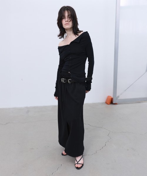 LCDC TM（エルシーディーシーティーエム）の「TWO-WAY BUTTON-UP TOP (BLACK)（Tシャツ/カットソー・レディース・その他・SMALL/MEDIUM）」の2枚目の写真
