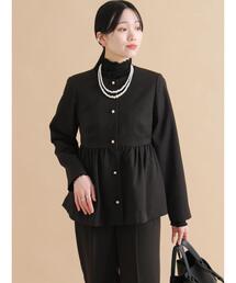 sm2rhythm（サマンサモスモスリズム）の「ペプラムジャケット【セットアップ可】（ノーカラージャケット）」