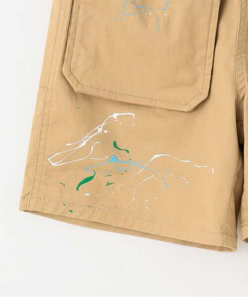 XLARGE KIDS（エクストララージキッズ）の「【人気商品再入荷】【直営店で取り扱い無し】ペイントショートパンツ（その他パンツ・キッズ・カーキ/ベージュ・140cm/130cm/120cm/110cm/100cm）」の6枚目の写真