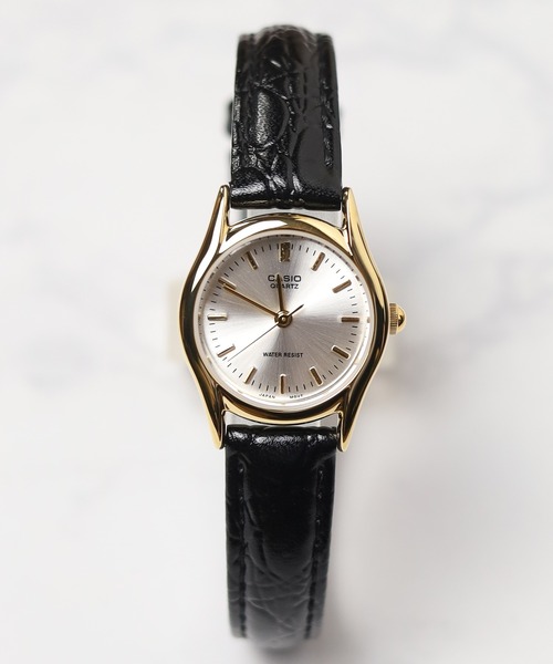 CASIO(カシオ)の「【CASIO】クラシック ラウンド GD レザー(アナログ腕時計・レディース・ブラック/ゴールド/シルバー・FREE)」の2枚目の写真