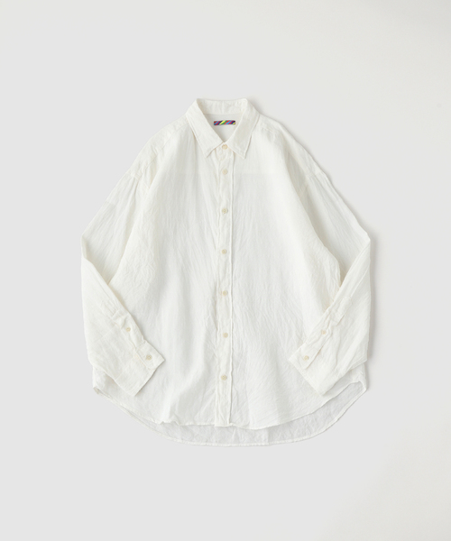 is-ness(イズネス)の「is-ness / イズネス Linen Long-Sleeve Shirt(シャツ/ブラウス・メンズ・ホワイト/ライトグレー・LARGE/MEDIUM)」の2枚目の写真
