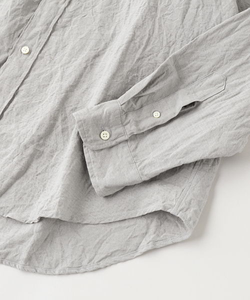 is-ness(イズネス)の「is-ness / イズネス Linen Long-Sleeve Shirt(シャツ/ブラウス・メンズ・ホワイト/ライトグレー・LARGE/MEDIUM)」の4枚目の写真