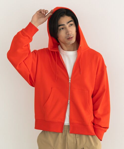 CRAFT STANDARD BOUTIQUE（クラフトスタンダードブティック）の「スウェットフルジップパーカー（パーカー・メンズ・ブラウン/レッド/ホワイト系その他・L/M）」の4枚目の写真