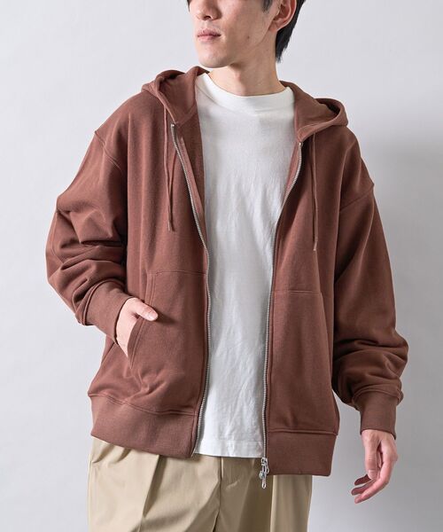 CRAFT STANDARD BOUTIQUE（クラフトスタンダードブティック）の「スウェットフルジップパーカー（パーカー・メンズ・ブラウン/レッド/ホワイト系その他・L/M）」の19枚目の写真