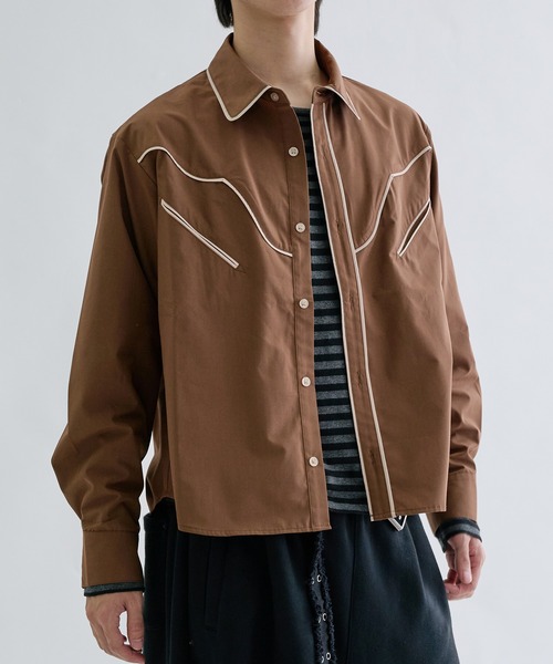EPNK(イーピーエヌケー)の「Western long sleeve shirts / ウエスタンロングスリーブシャツ(シャツ/ブラウス・メンズ・ブラウン/チャコールグレー・SMALL/MEDIUM/LARGE)」の2枚目の写真