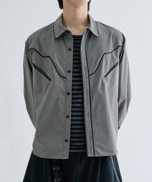 EPNK(イーピーエヌケー)の「Western long sleeve shirts / ウエスタンロングスリーブシャツ(シャツ/ブラウス・メンズ・ブラウン/チャコールグレー・SMALL/MEDIUM/LARGE)」の1枚目の写真
