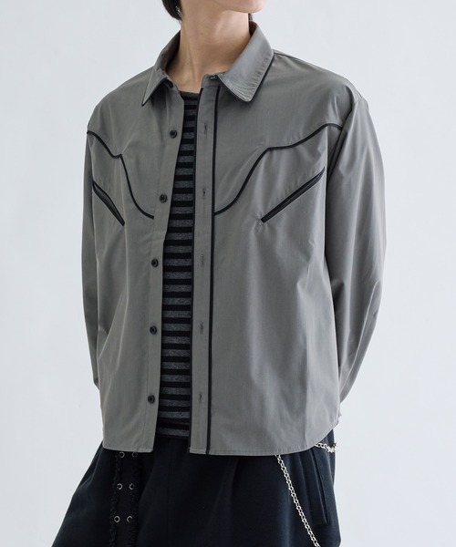 EPNK(イーピーエヌケー)の「Western long sleeve shirts / ウエスタンロングスリーブシャツ(シャツ/ブラウス・メンズ・ブラウン/チャコールグレー・SMALL/MEDIUM/LARGE)」の4枚目の写真