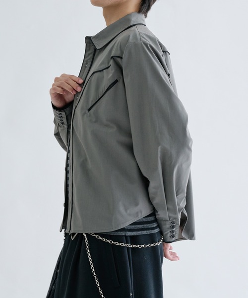 EPNK(イーピーエヌケー)の「Western long sleeve shirts / ウエスタンロングスリーブシャツ(シャツ/ブラウス・メンズ・ブラウン/チャコールグレー・SMALL/MEDIUM/LARGE)」の7枚目の写真