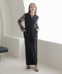 【ANDRESD】bonding lace all-in-one dress 結婚式 ワンピース パーティードレス オケージョンドレス お呼ばれ 二次会 成人式 同窓会
