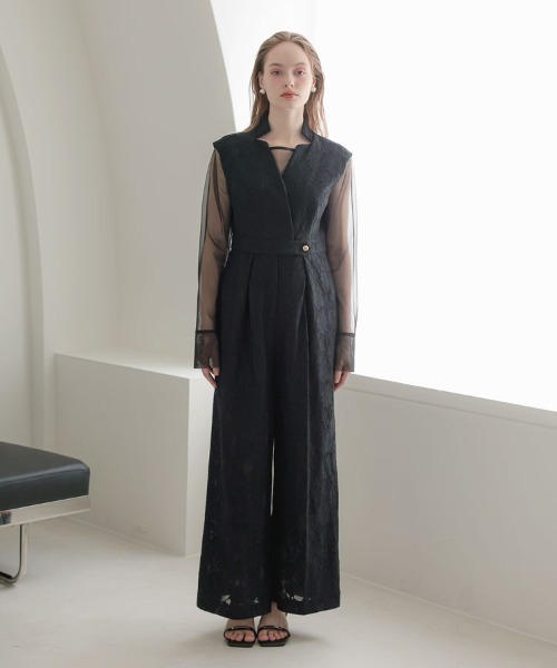 DONOBAN（ドノバン）の「【ANDRESD】bonding lace all-in-one dress 結婚式 ワンピース パーティードレス オケージョンドレス お呼ばれ 二次会 成人式 同窓会（ドレス・レディース・ブラック/ブルーグレー・S/M/L）」の21枚目の写真