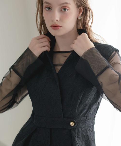 DONOBAN（ドノバン）の「【ANDRESD】bonding lace all-in-one dress 結婚式 ワンピース パーティードレス オケージョンドレス お呼ばれ 二次会 成人式 同窓会（ドレス・レディース・ブラック/ブルーグレー・S/M/L）」の22枚目の写真
